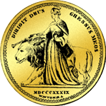 5 Facher Sovereign 1839 Gold Münze