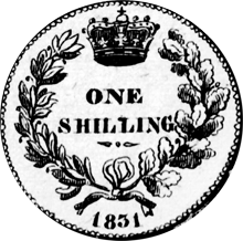 1831 Silber Münze Rückseite Schilling 