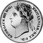 1 Schilling Münze Silber 1823
