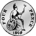 1/3 Schilling 1849 Silber Münze