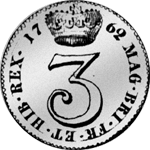 1/4 Schilling 1762 Silber Münze
