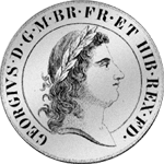 Krone 5 Schilling 1725 Silber Münze