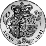 1/2 Krone 2 Schilling 1821 Silber Münze 