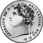 1821 Silber Krone 1/2 Rückseite Münze Schilling 2