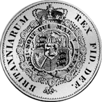 1817 2 1/2 Schilling Krone Silber Münze Rückseite