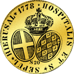 Rückseite 1778 Louisdór Doppelter Doppia Gold Münze