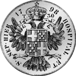 Oncia Peza 30 Tari Scudo Silber Münze 1798