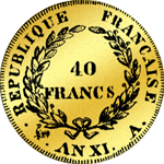 1803 Gold Münze 40 Franken Stück 