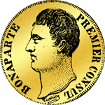 Münze Rückseite Franken Stück 40 Gold 1803