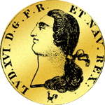 1786 Gold Münze Doppel Luisdór 48 Livres Rückseite