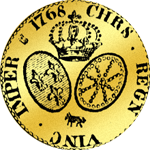 Schild Louisdór 1768 Gold Münze