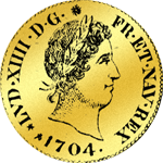 1704 Gold Münze Louisdór 