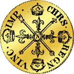 1704 Münze Gold Louisdór Rückseite