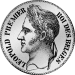 1843 Silber Münze 2 Franken