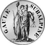 5 Cisalpinische Franken Silber Münze 1801