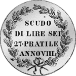 1799 Corente Lire Mailander Scudo Cisalpinisch 