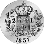 1837 Silber Lira Münze Stück 2