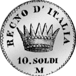 1811 Münze Soldi Silber 10