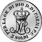 1830 Silber Münze Soldi 5