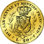 1826 Gold Münze 20 Lire 