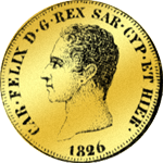 1826 Gold Münze Lire Rückseite