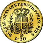 1821 Gold Münze Lira 20