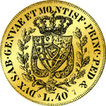1822 Gold Münzen 40 Lira