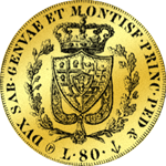 80 Lira Gold Münze 1829