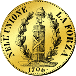 1796 48 Lira Halbe Genovine Gold Münze