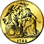 Zechine Dukaten 1744 Gold Münze
