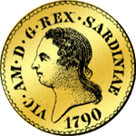 1790 Nuova Dopia Halbe Gold Münze