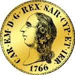 1766 Pistole Doppia Alte Gold Münze