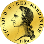 1786 Dublone Gold Münze Carotino Nuovo
