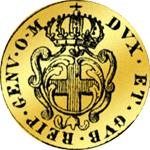 1732 Zechine Dukaten Gold Münze Rückseite
