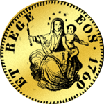 1/8 Genovina 12 Lire Gold Münze 1760