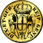 1760 Lire Gold Münze 1/8 Genovina