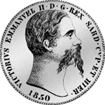 1850 Lire Stück Silber Münze 5