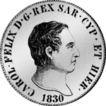 5 Lire Silber Münze 1830