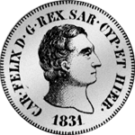 2 Lire Silber Münze 1831