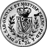 1831 Lire Silber Münze Rückseite 2
