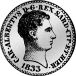 1/2 Lira Silber Münze 50 Centessimi 1833