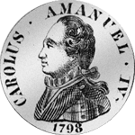 1798 Münze Rückseite Silber 1/4 Taler