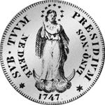 Münze Silber 1747 Doppelte Madonie
