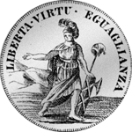 1798 Silber Münze Mezzo Scudo 1/2 Taler 