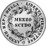 1798 Taler Silber Mezzo Scudo Münze