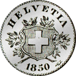 1850 Stück Rappen Münze Silber 20