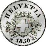 1850 Stück Rappen 10 Münze Silber