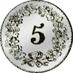 1850 Rappen Stück Münze 5 Silber