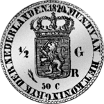 Münze Silber Gulden Stück 1/2 1820