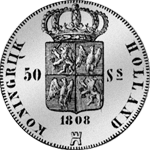 2 1/2 Gulden Stück Münze Silber 1808